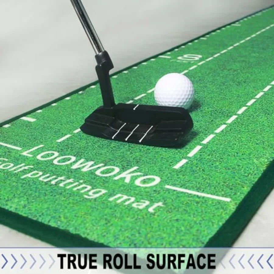 Indoor Putting Green con palla Ritorno Attrezzatura per allenamento pratica golf Tappetino per Home Office 2025 Compatto e portatile De