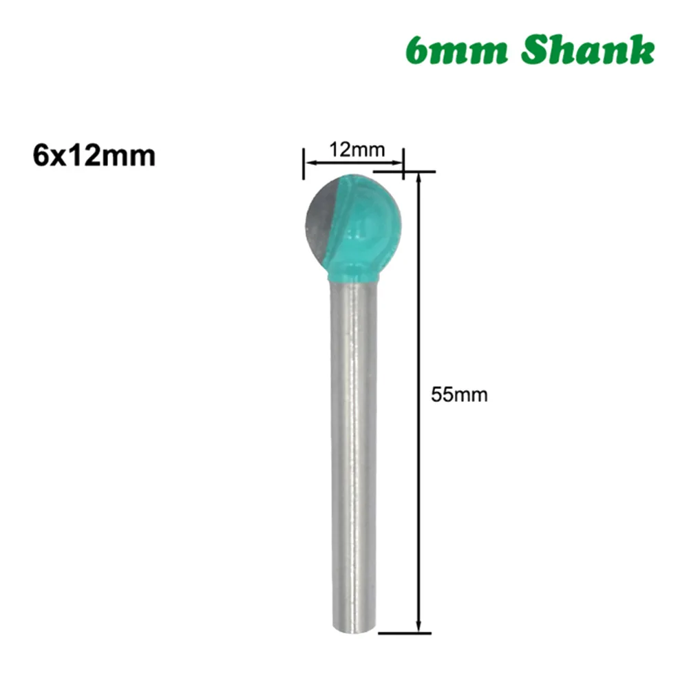 Woodworking Tools Router Bit Milling Bit 6mm Shank Ball Nose Milling Cutter Router Bit Professional Accessories