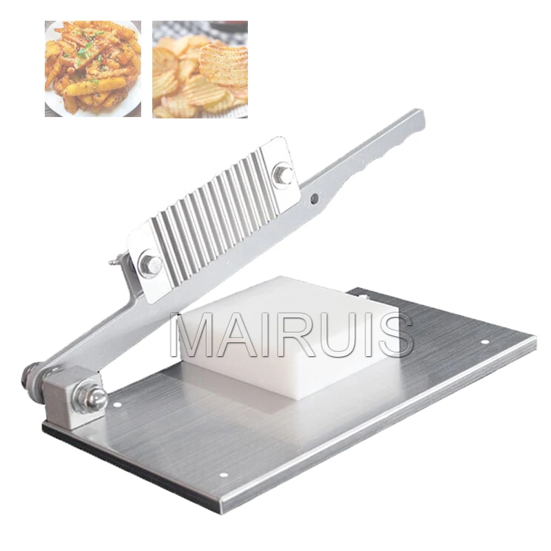 

Stainless Steel Potato Chip Slicer Vegetable Fruit Crinkle Wavy Slicer Potato Cutter