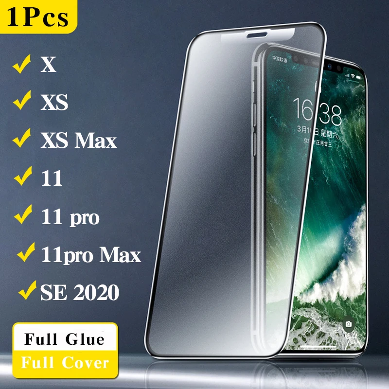 Protective Glass For Iphone 11 Pro Max SE 2020 Tempered Glass Film For Iphone X XR XS Mobile Phone Accessories Screen Protector