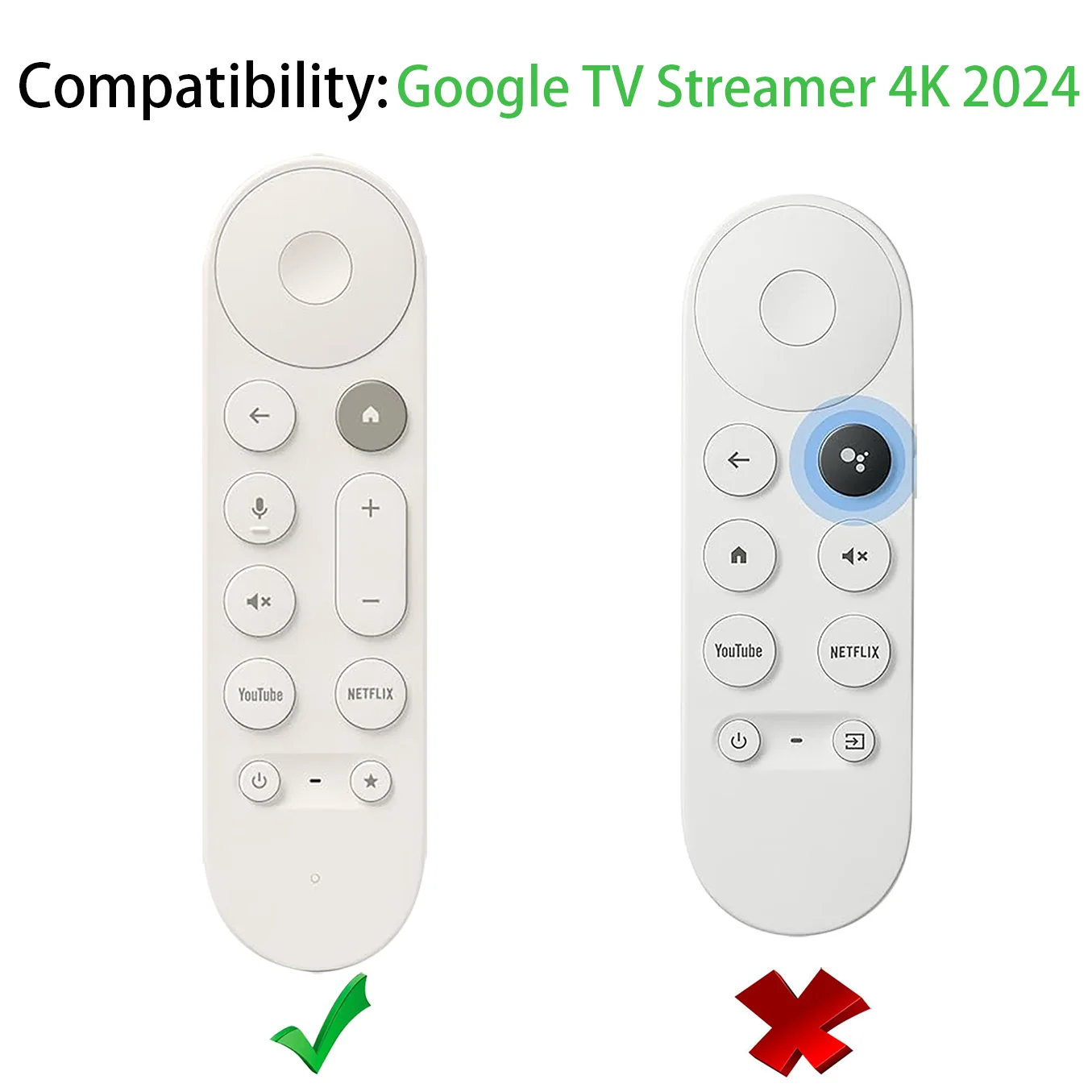 Silicone case for Google Streamer 2024 Remote Case Cover Silicone Protective Remote Cover