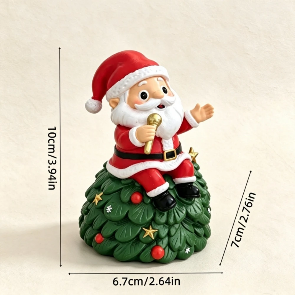 Resin Santa Claus Figurine wit - Musical Instrument Xmas Ornaments 评论和价格