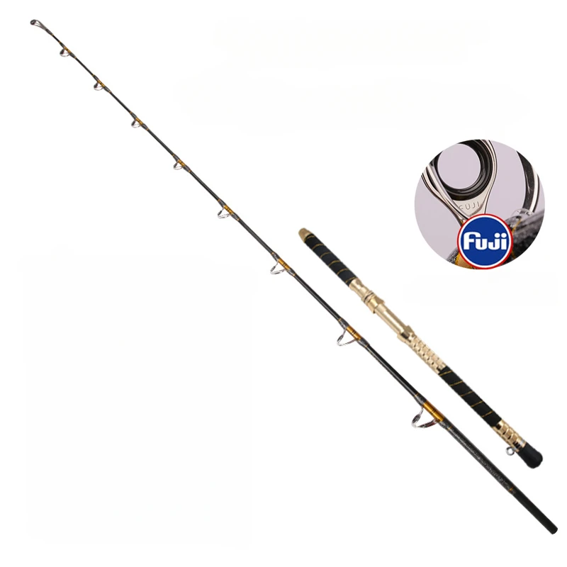 Fuji Parts Casting Spinning Fishing Rod 50kg Straight Butt Deep Sea Superhard Throwing Shot Rod Ocean Boat Trolling Rod