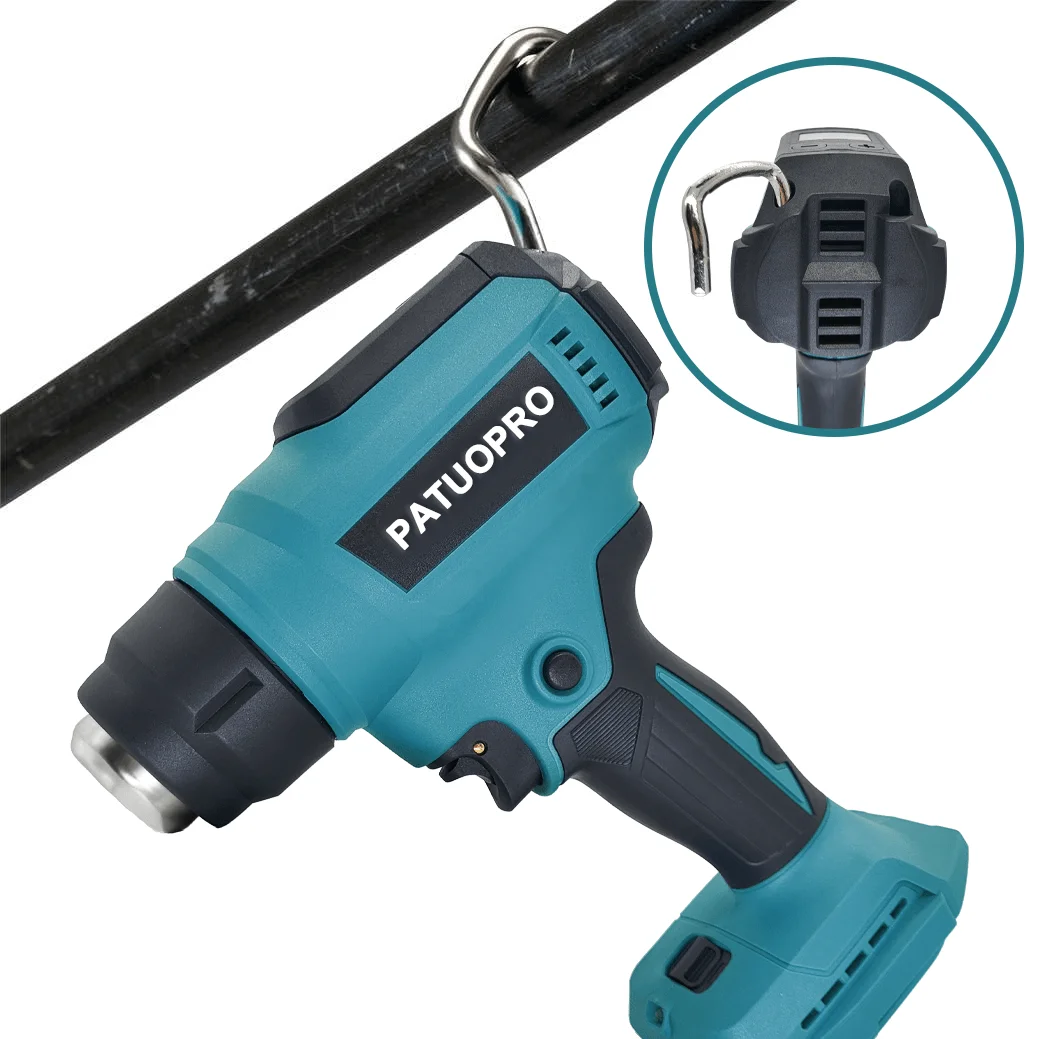 Imagem -04 - Cordless Hot Air Gun Pistola Térmica Recarregável Temperatura Digital Ajustar com Bateria e Carregador