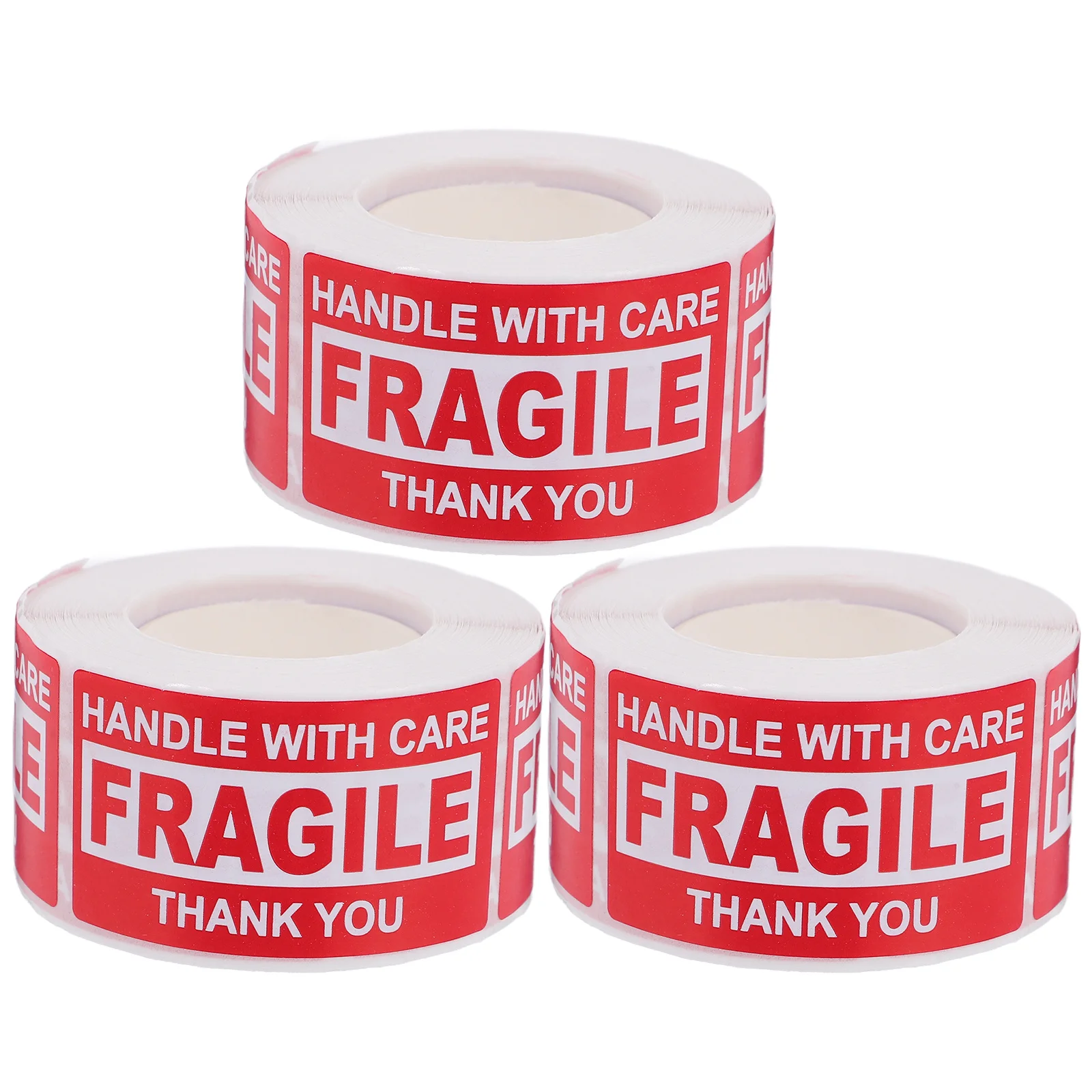 

3pcs 3 Rolls Fragile Stickers Durable Shipping Labels For Glassware Ceramics Electronics Handle With Care Packaging Moving Boxes