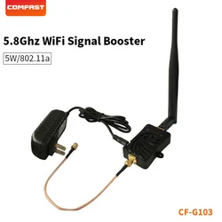 5W Wifi Wireless Amplifier Router 5.8Ghz Repeater WLAN Signal Booster 802.11n 5dbi Antenna for Wireless Wi-Fi Router CF-G103 5G