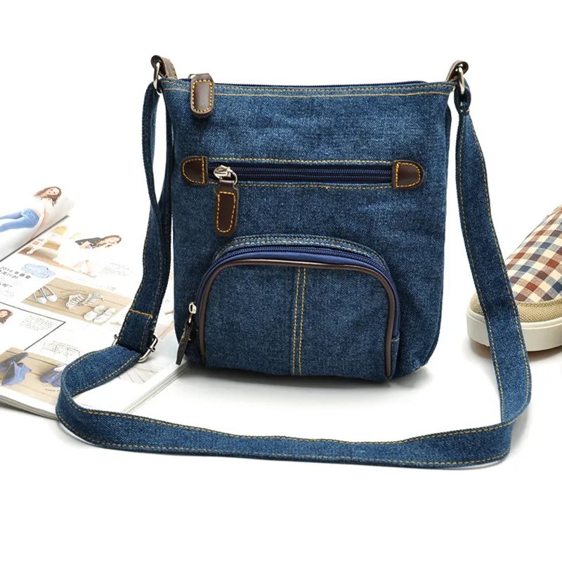 Fashion Small Denim Handbag Women Bag Designer Ladies Handbags Big Purses Jean Denim Tote Shoulder Crossbody Women Messenger Bag