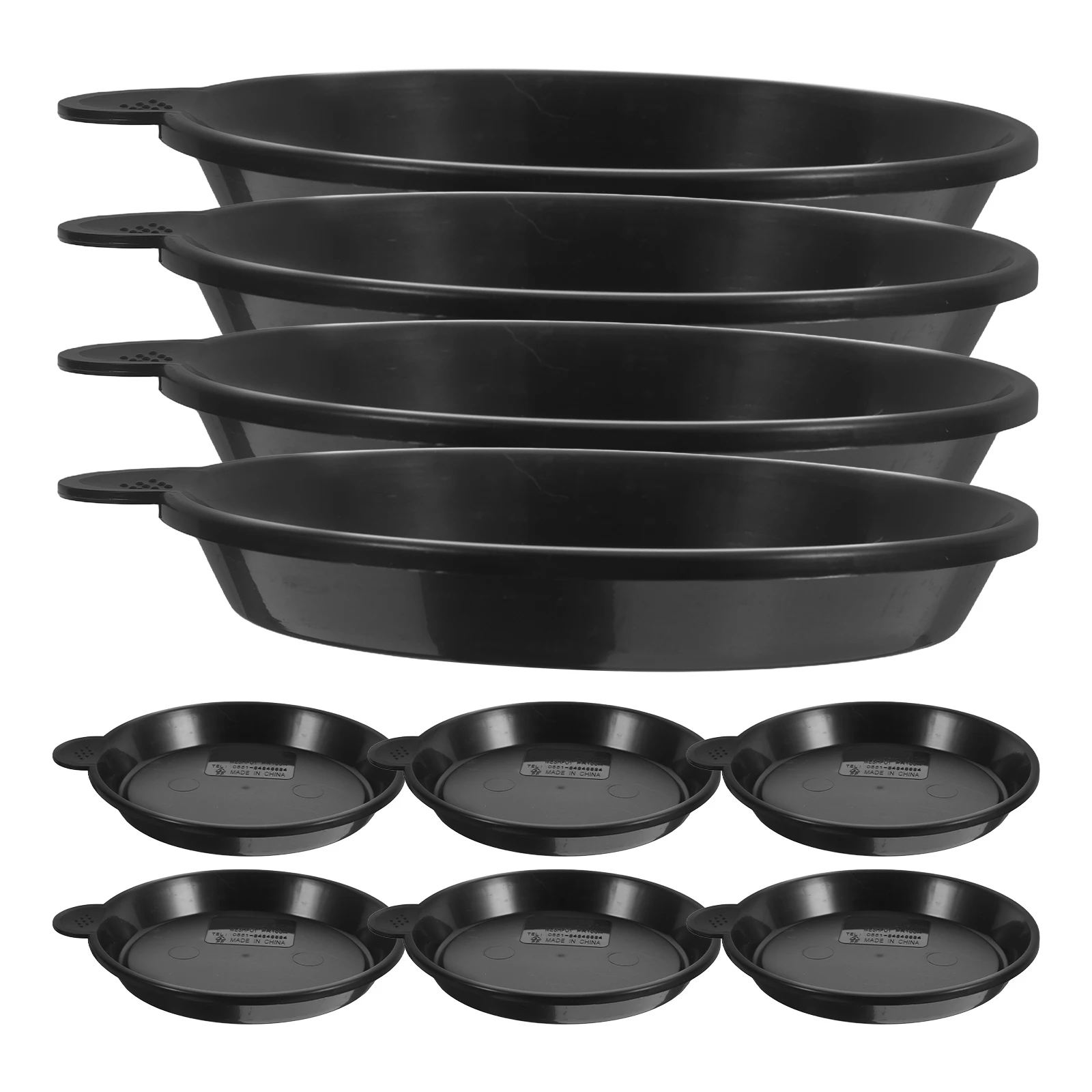 

10 PCS Succulent Plant Pot Tray Saucers Flower for Pots with Planter Decorative Flowerpot White