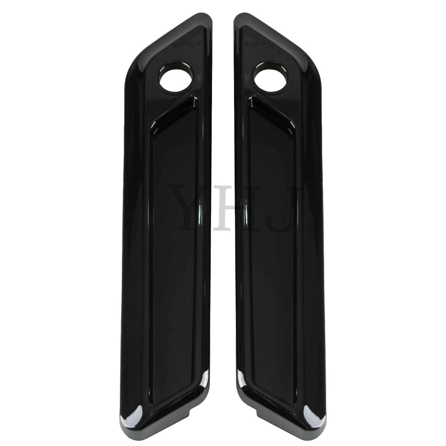 Motorcycle Saddlebag Hinge Latch Cover Chrome/Black For Harley Touring Road King Electra Street Glide 2014-Later ABS Plastic