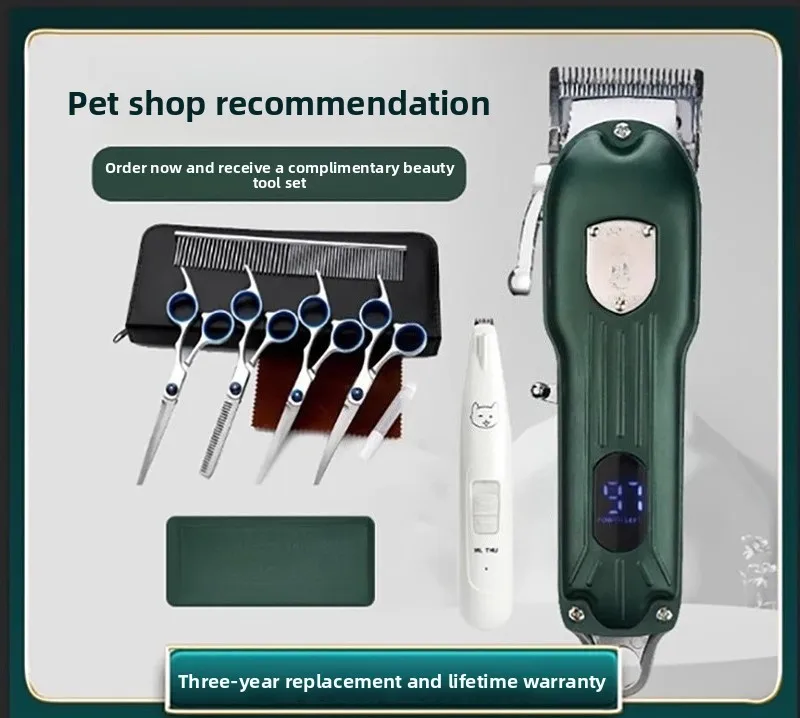 

Dog Shaver Electric Push Scissor High Power Electric Fader Teddy Dog Cat Razor Large Dog Professional Pet Shaver
