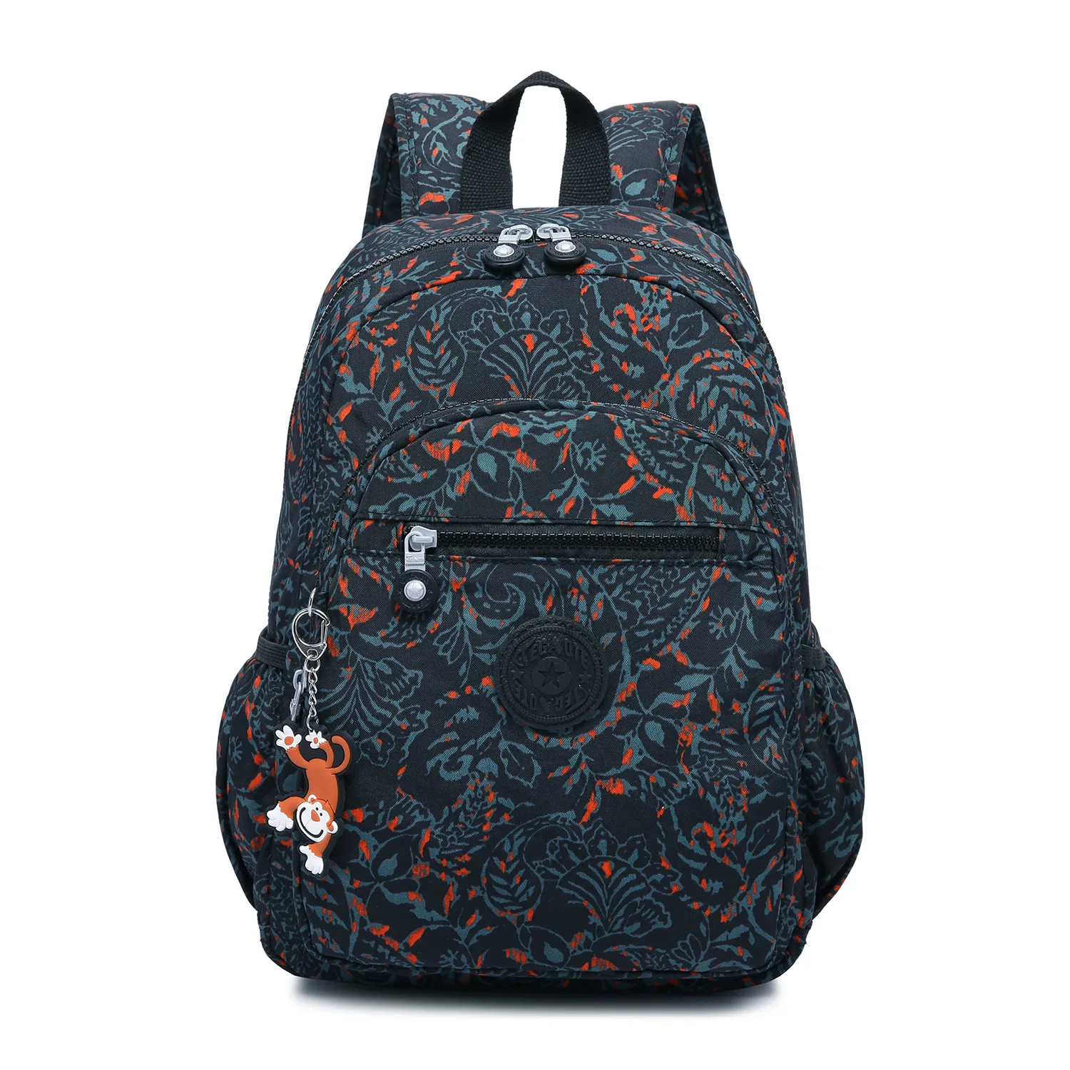 TEGAOTE Waterproof 2024 Nylon Flower Pattern Fashion Casual A4 Girl Boy Women Men School Backpack Lightweight Travel Bag M1318