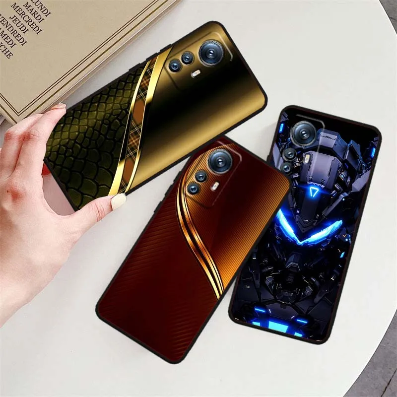 Mechanical style pattern For Xiaomi Mi 15 14 13 13T 12 12T 12S 11 11i 11T Pro Ultra Lite 5G Black Soft Phone Case