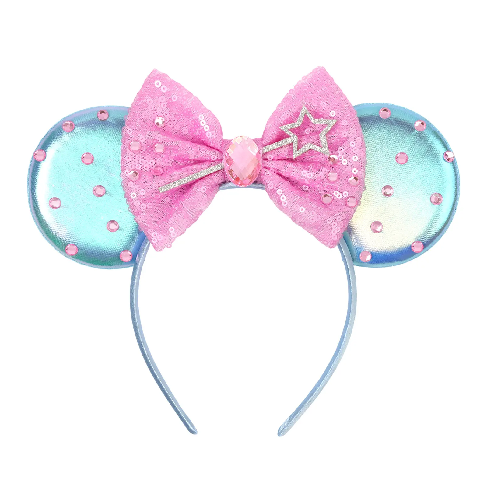 Disney Mickey Mouse Ohren-Eiskönigin-Stirnband für Erwachsene, Anna, Prinzessin Elsa, Kopfbedeckung, Schneemann, Olaf, Haarband, Damen-Haar-Accessoires