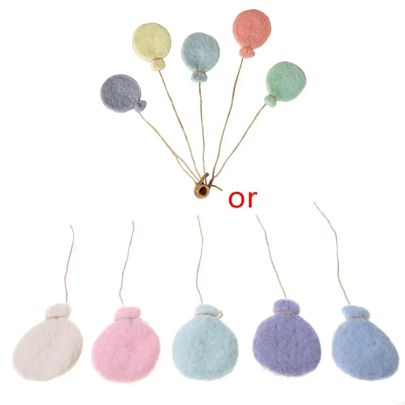 T8UD Baby Wool Felt Balloon/Cloud Decorations Infant Photo Newborn Photography Props