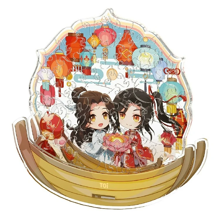 Game Anime Heaven Official's Blessing Hua Cheng Xie Lian Cosplay Acrylic Craft Puzzle Decoration Jigsaw Xmas Creative Gifts