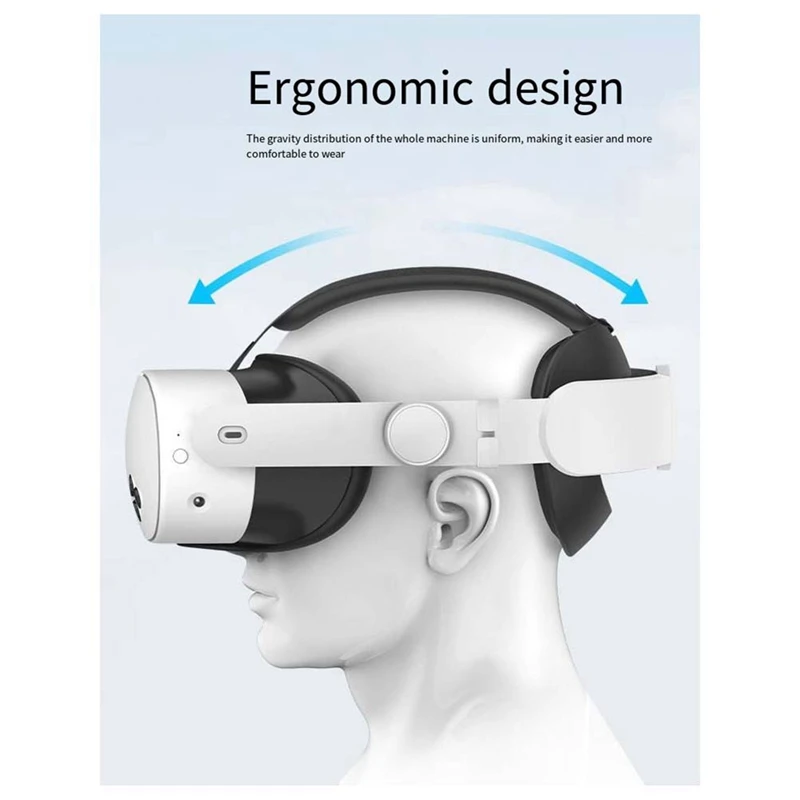 لعصابة الرأس Meta Quest3s Elite، مريحة في الارتداء، مريحة، قابلة للتعديل، مريحة لتخفيف الضغط