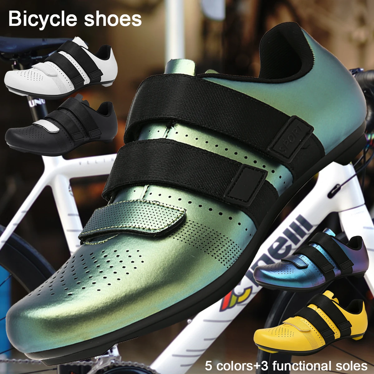 

New Men's and Women's Bicycle Shoes,Outdoor Cycling Shoes,Three Functional Soles,Professional Training Shoes