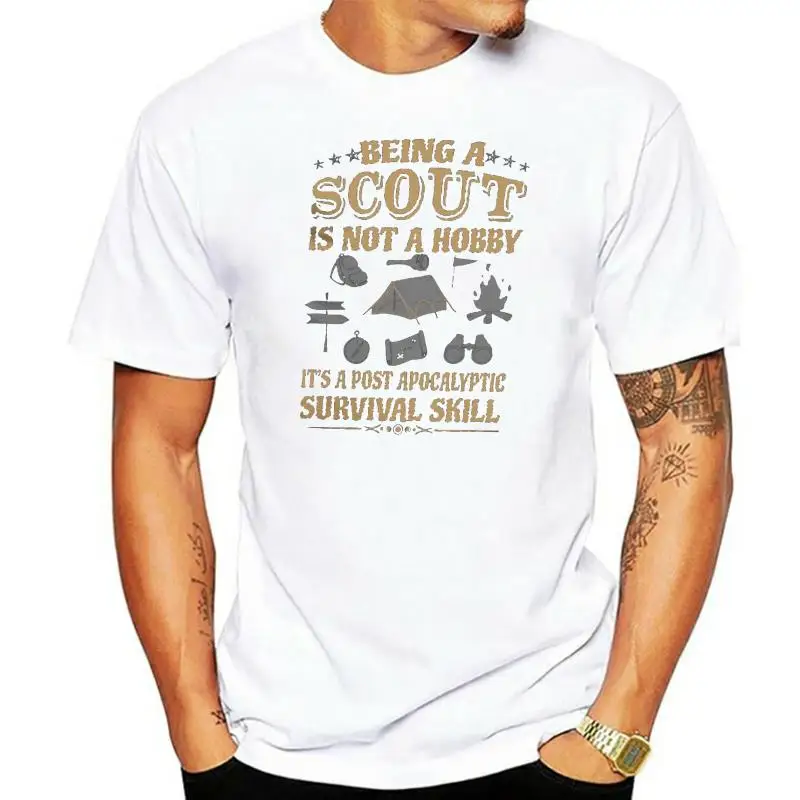 Scout Post Apocalyptic Survival Skill Men T-shirt Printed Men T Shirt Clothes