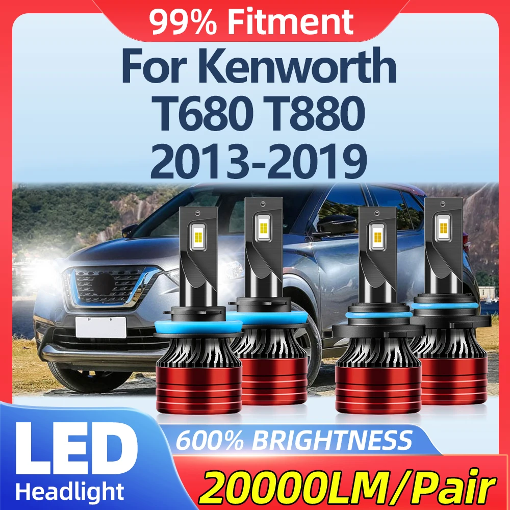 240W LED Headlight Bulbs 40000LM Auto Headlamp Bulbs 12V Front Lights For Kenworth T680 T880 2013 2014 2015 2016 2017 2018 2019