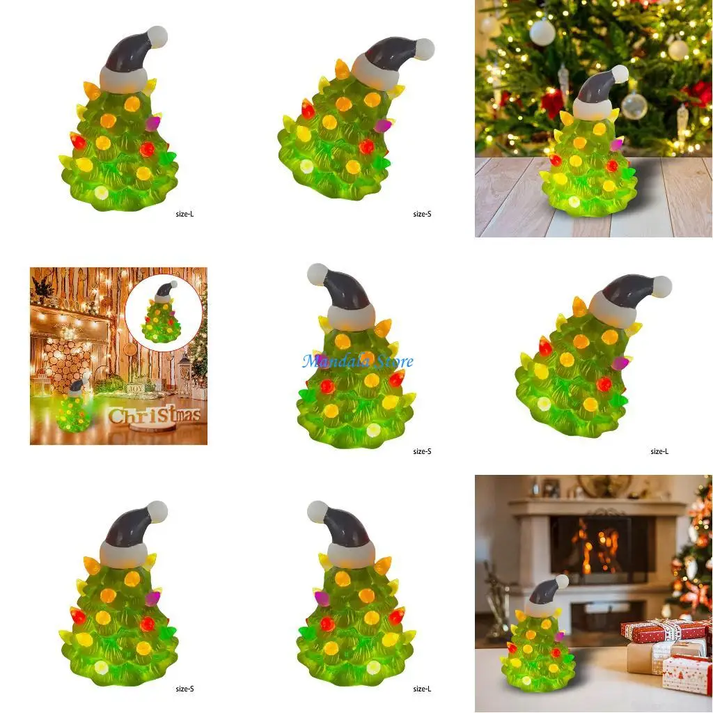 

U2JC Space Saving Christmas Tree Ornament With Detailed Texture Perfect For Home Office Seasonal Decoration