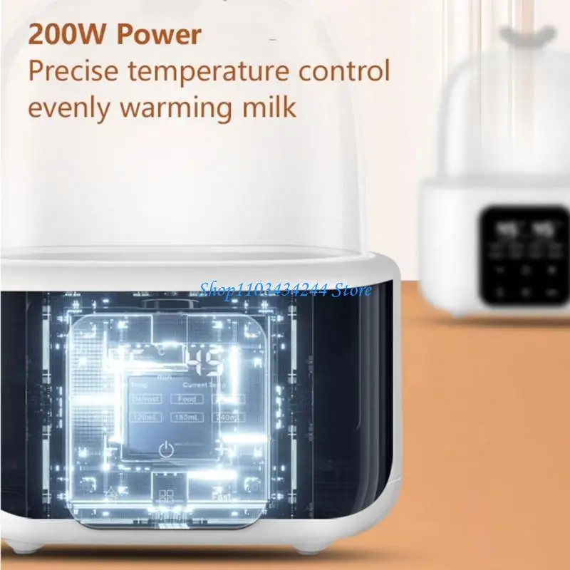 Baby Bottle Warmer & Sterilizer Efficient Milk Heating & Defrosting Double Bottle Capacity with Appointment Timer