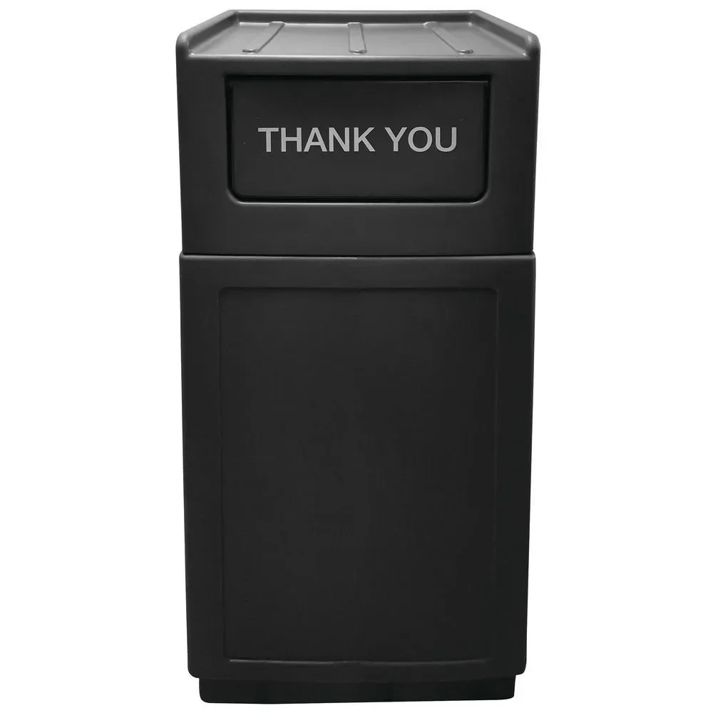 

Restaurant Trash Receptacle with Lid, 39 Gal - 21 1/2" L X 14 1/2" W X 49" H, Trashes Container