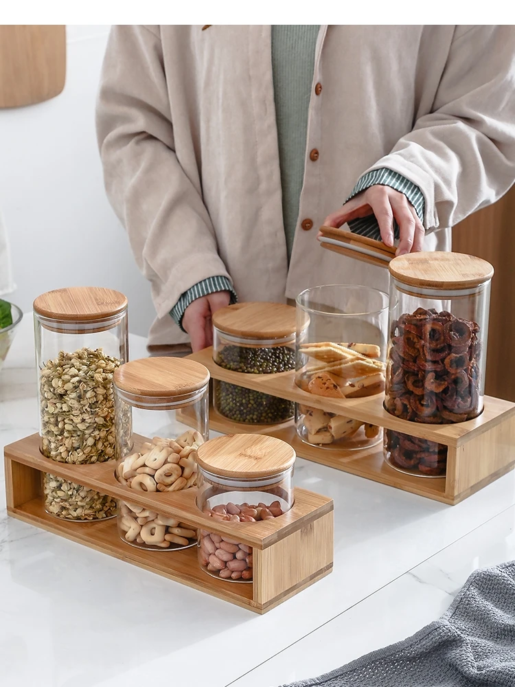 Aliexpress 3 Pcs/set Glass Sealed Storage Jar Cork Cover Spice Jars Ornaments Salt Seasoning Moisture-proof Container Home Kitchen Set - Aliexpress Deal