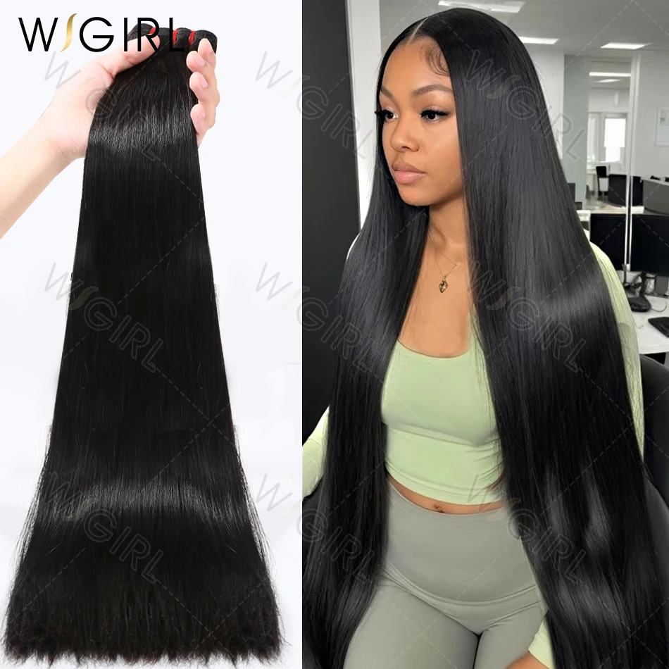 Wigirl 22 Inch Straight Human Hair Bundles Raw Virgin Unprocessed 2 3 Bundles Brazilian Deals Weft Bulk Braiding Hair Extension