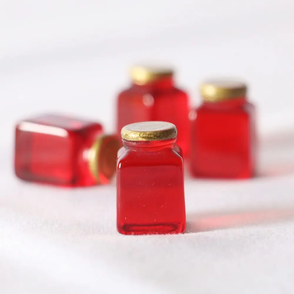 اطلاق النار الدعائم الراتنج دمية محاكاة صلصة الفراولة نموذج خشبي صغير الغذاء اللعب اكسسوارات المطبخ الأطفال #5