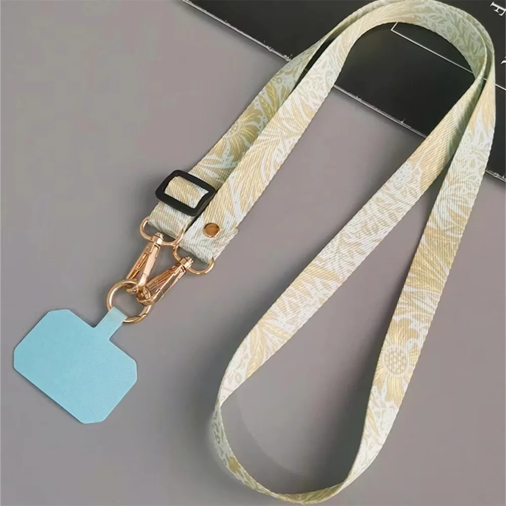 

Новый шейный шнур с зелеными листьями, ремешок для телефона, анти-потерянный регулируемый подвесной ремешок на запястье, подвесной шнур для телефона, ремни для мобильного телефона