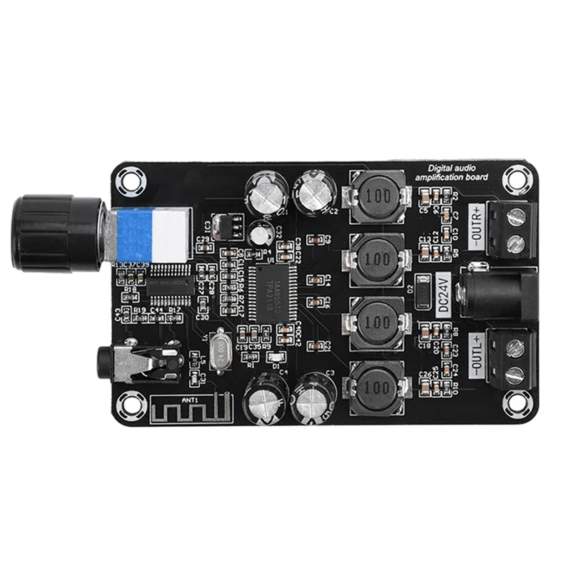 AA08-DC12V-24V فئة D وحدة مكبر للصوت 50Wx2 Hifi ستيريو بلوتوث 5.0 مضخم الصوت حجم قابل للتعديل