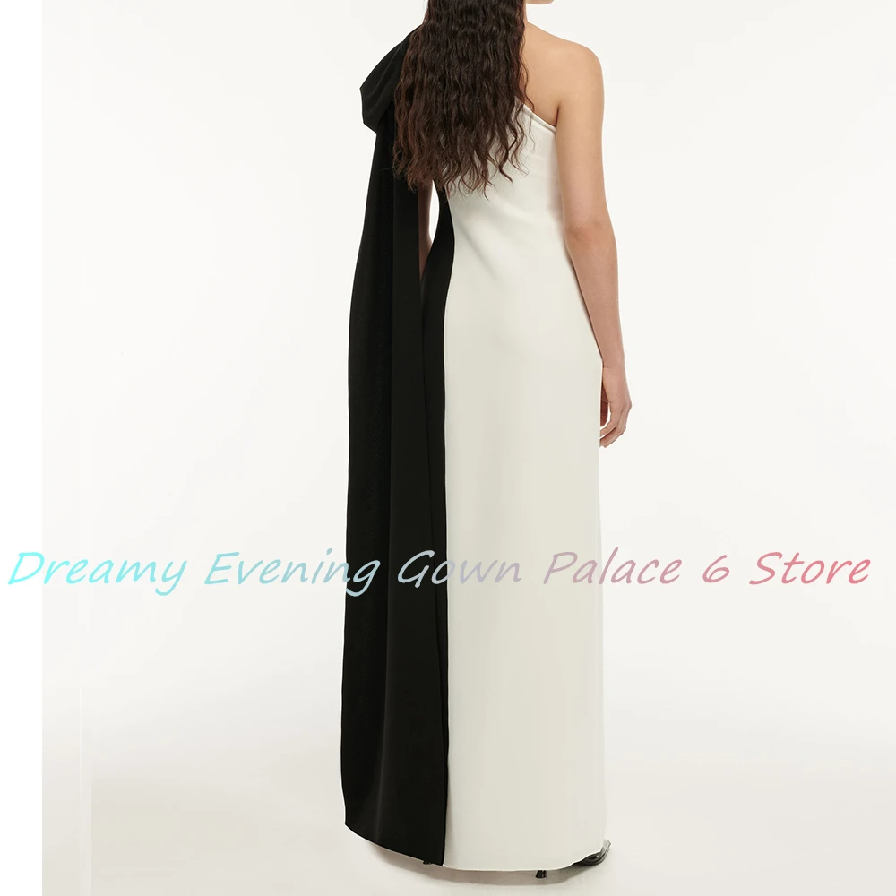 Customized Fashion Jersey Straight One Shoulder Evening Dress High Quality Floor Length vestidos para mujer Custom Size