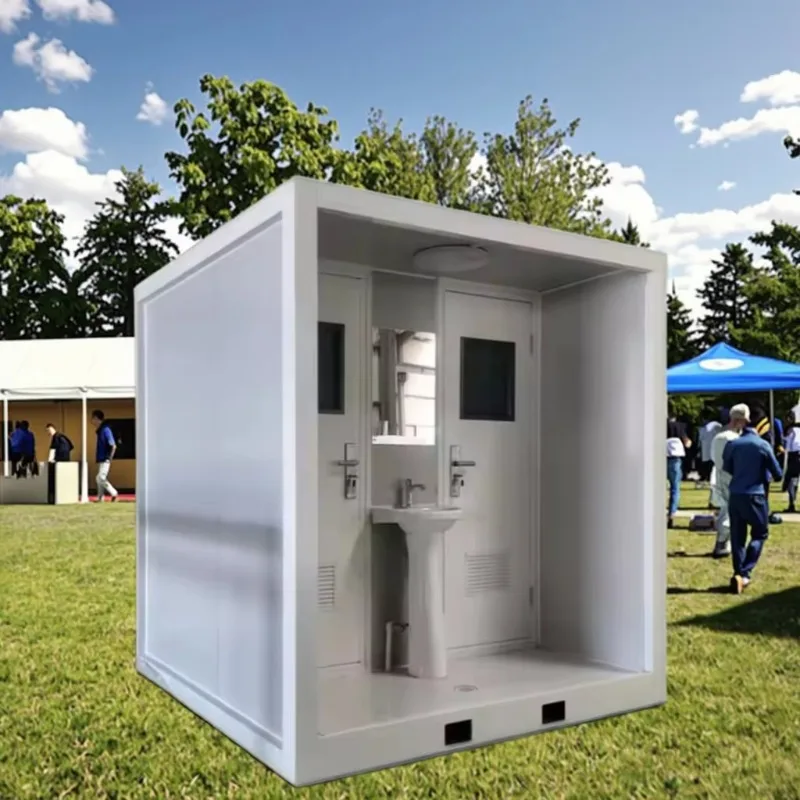 Customized Modern Portable Toilet Container House Mobile Shower Room with Steel Sandwich Panel Material for Office Bedroom or Ki