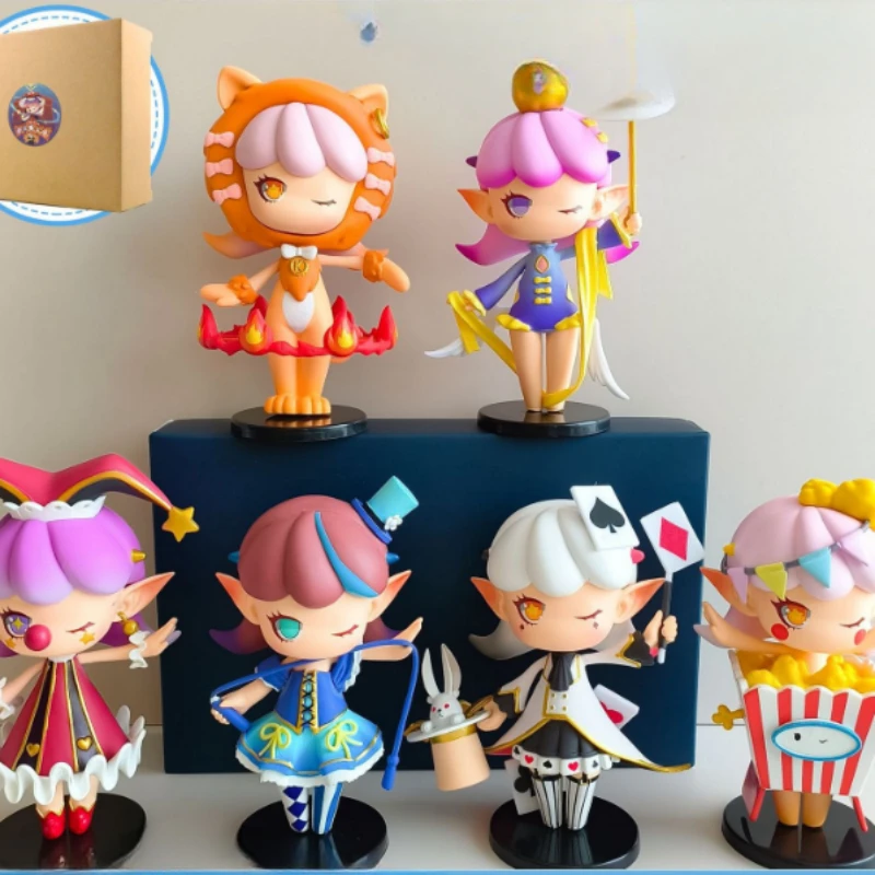 6 Models of Little Demon Amusement Park Series Circus Creative Wave Play China-Chic Blind Box Cartoon Ornament Animation Manual