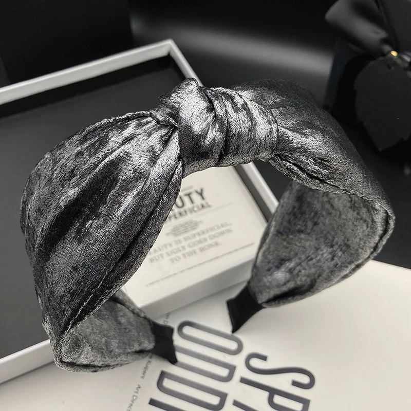 European and American style silver hair clip headband for women's fashion, high skull top, adult hair tie headband