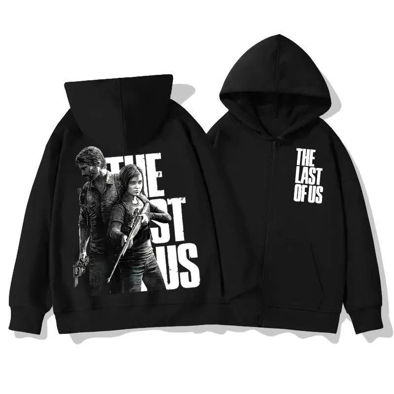 

TV Play The Last of Us Graphic Zipper Hoodies High Street Fashion Trend Zip Up Sweatshirts Men Women Casual Oversized Pullovers