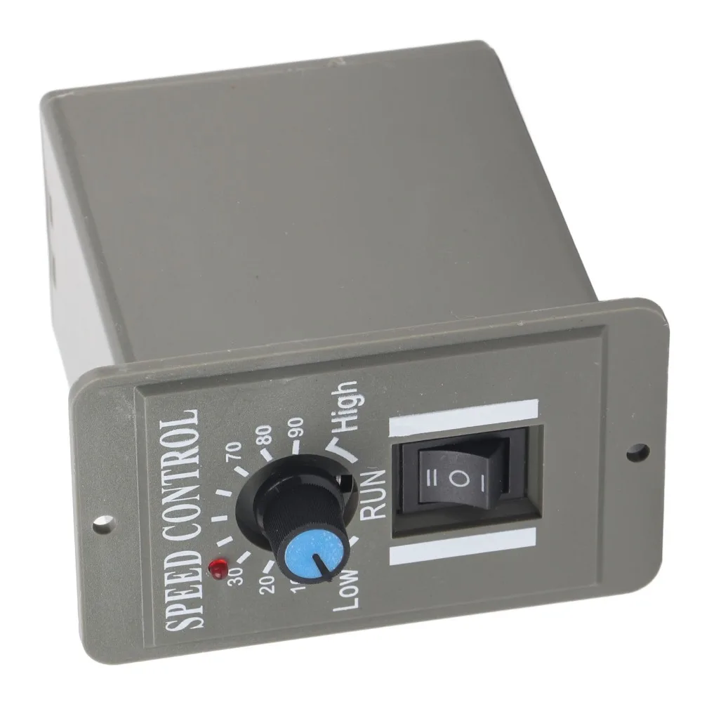 12V/24V/36V/48V 6A DC Motor Speed Controller 98x91mm Panel Type 3-Speed Adjustable Motor Governor CCM2US with Control Switch