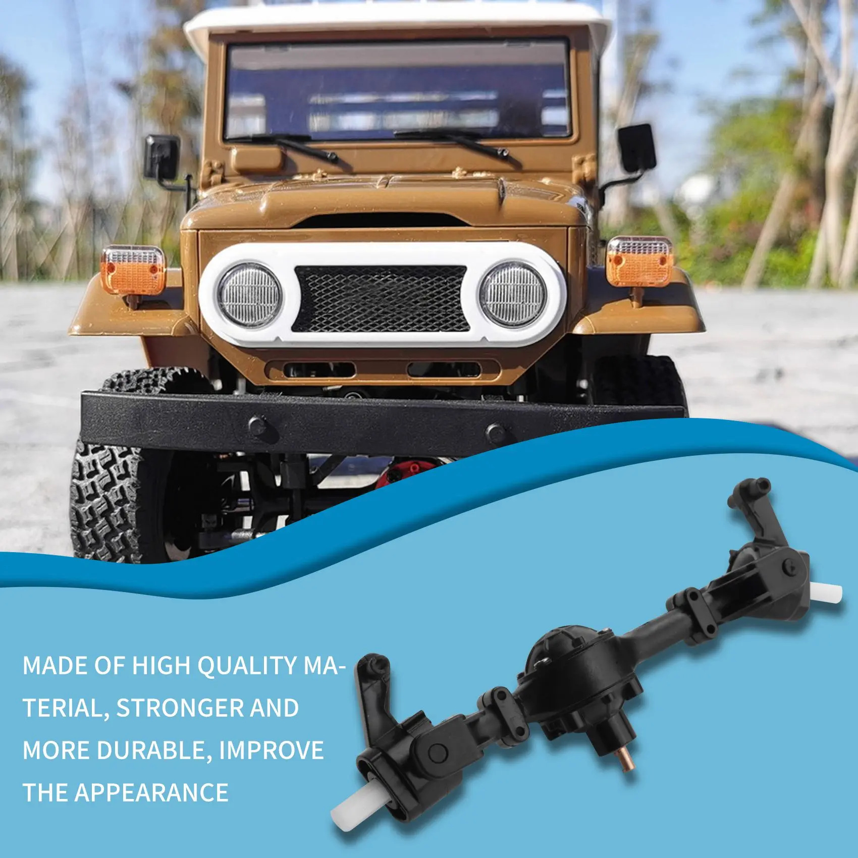 AS96-2Pcs Metal Gear Front & Rear Axle Bridge Replacement For WPL B1 B14 B24 C14 C24 C34 C44 1/16 RC Car Spare Parts