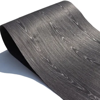 Chapa de ingeniería de 58x250cm, chapa de madera negra, muebles, mesa de comedor, chapa, decoración del hogar y superficie decorativa