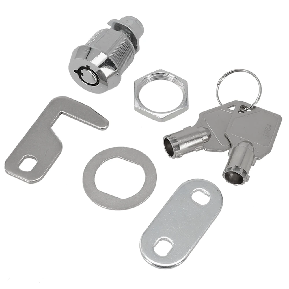 28 Convenient and Keyed Alike for Tool Box Lock Cylinder 90 Degree Rotation with Hook Cam for ideal for ATMs Coffee Makers and