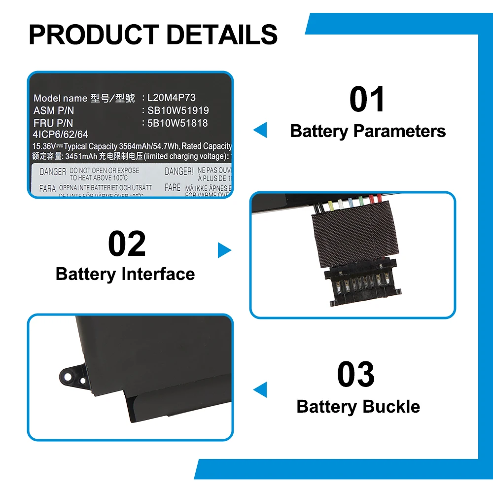 Lenovo ThinkPad X13 Gen 2/3 Battery 54.7Wh