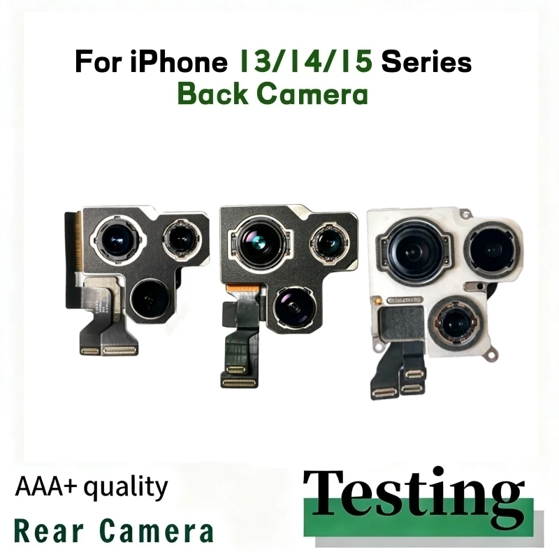 Fully Tested Rear Main Camera Flex Cable Replacement for iPhone 13/14/15 Pro Max 14/15 Plus 13 Mini Back Camera Repair Part