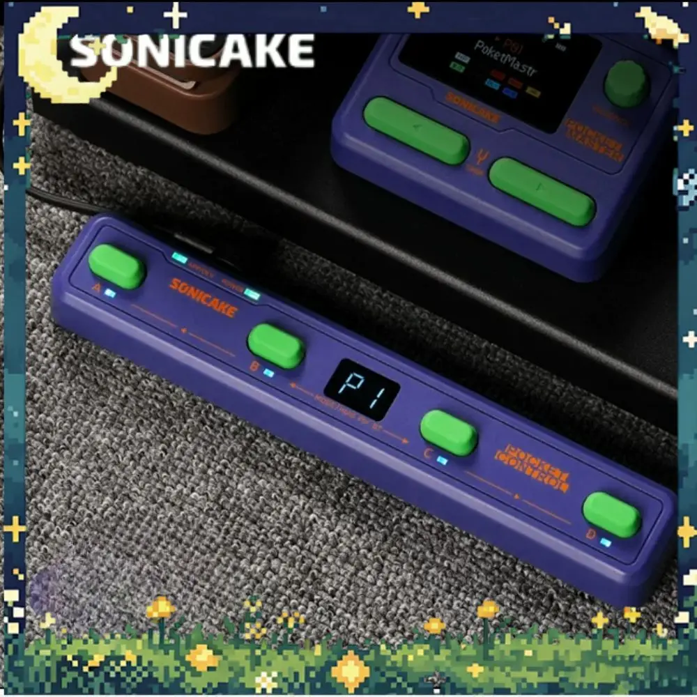 

SONICAKE Pocket Control Wireless Bluetooth MIDI Controller 4 Programmable Footswitches Portable Lightweight Long Battery Life