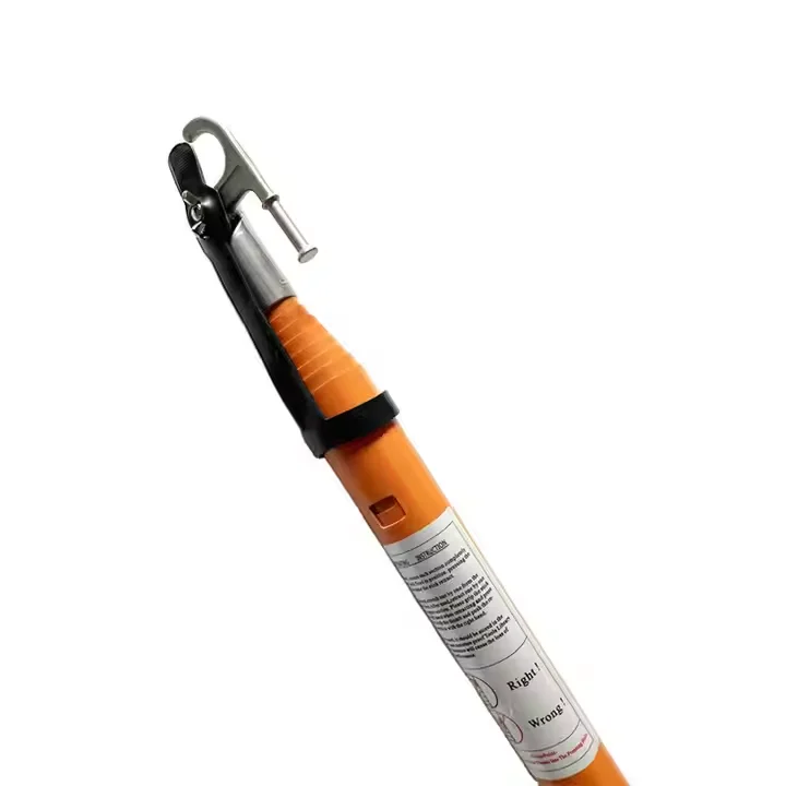

2.43 m Orange High Voltage Electrical Insulation Fiberglass Triangular Telescopic Hot Stick