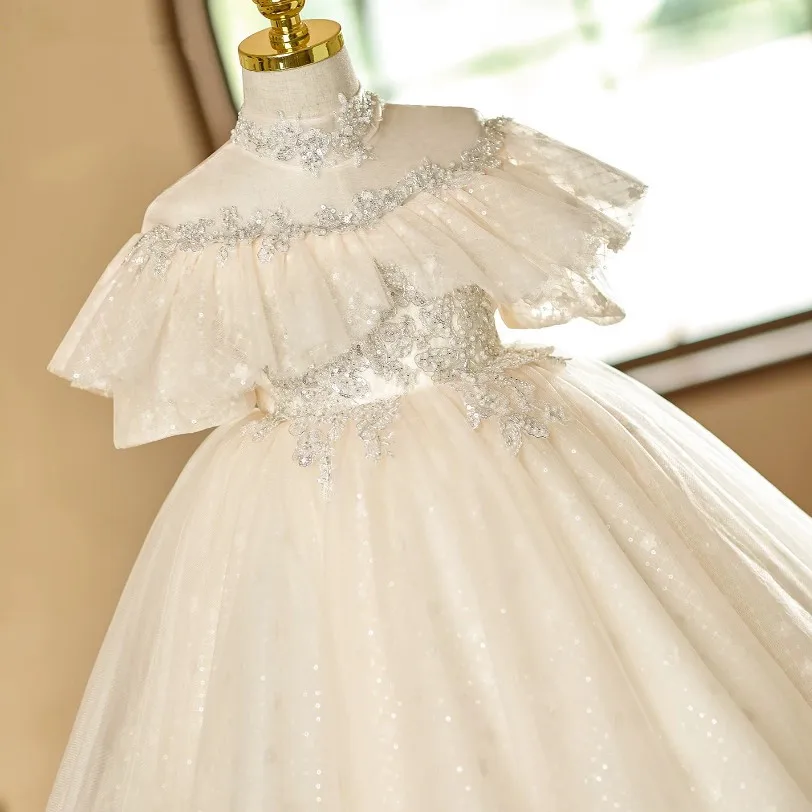 Hochwertiges Kinder-Abendkleid für Gastgeberin, Klavierauftritt, Geburtstag, Hochzeit, Blumenmädchen A5066 Großhandel Mädchen-Abendkleider – Detail 7