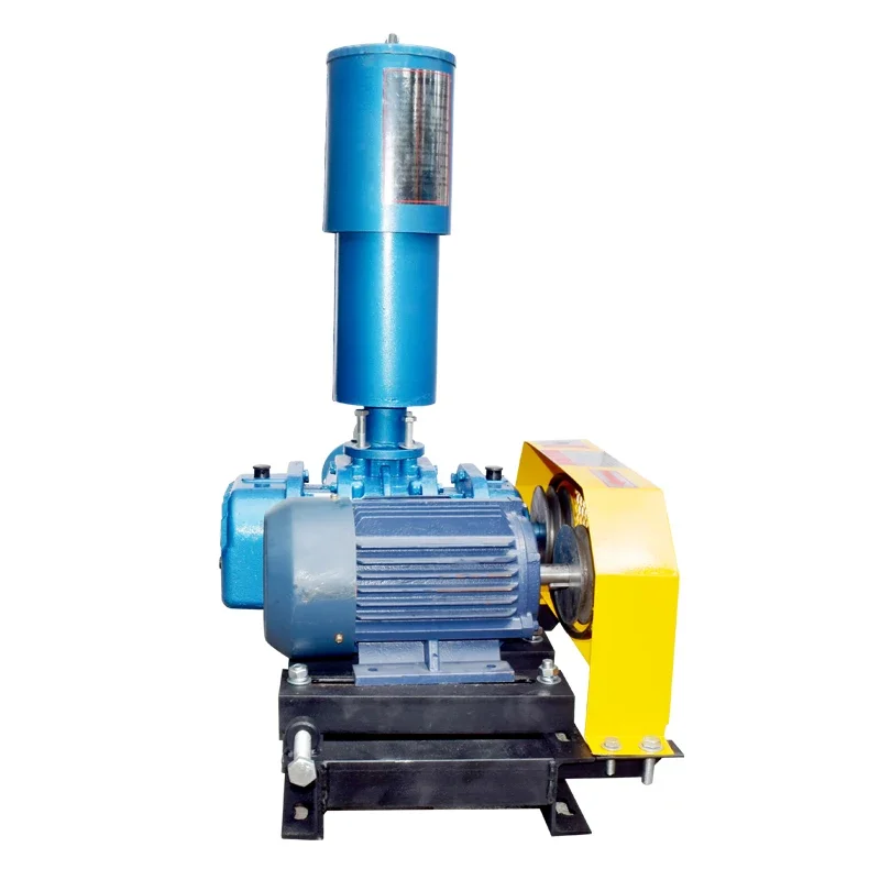 150 Model Industrial 3 Lobe Roots Blower Sewage Treatment Vacuum Aeration Aquaculture RAS System Equipment