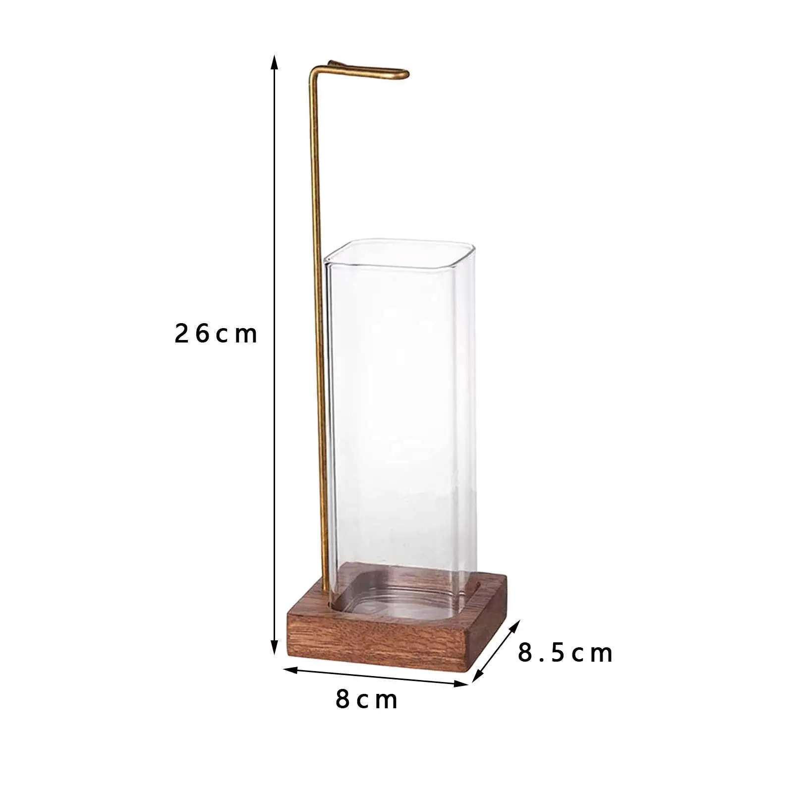 Upside Down Incense Burner with Brass Clip and Glass Collector for Office Desk