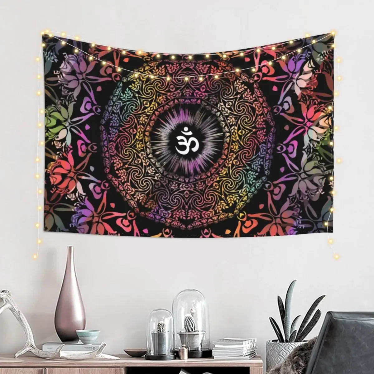 Mandala om/zen yoga hippie meditação mandala tapeçaria arte mural casa e conforto decoração tapeçaria