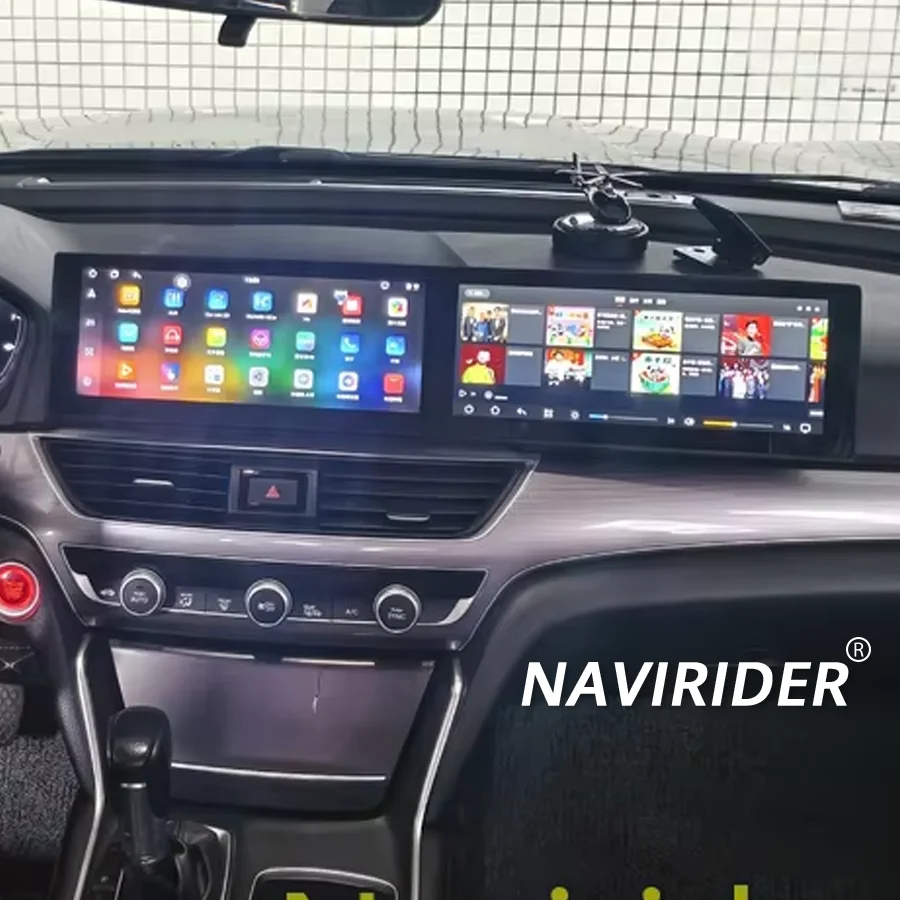 Android 15 Dual Screen Wireless CarPlay Android Auto BT Car Radio 4G WIFI GPS Navi Multimedia Player For Honda Accord 2018-2022