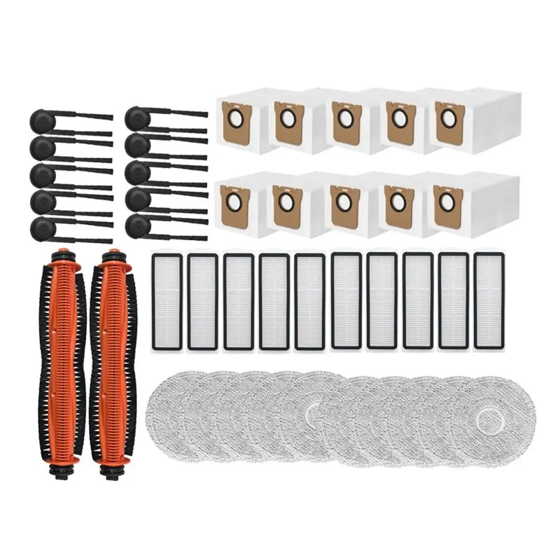 

【A16Z】For Xiaomi Mijia M40S/OV31CN Vacuum Cleaner Replacement Spare Parts Main Side Brush Hepa Filter Mop Dust Bag Accessories